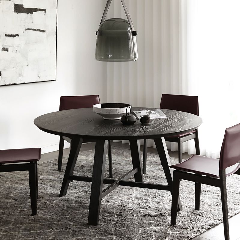 Mesa de comedor moderna mesa redonda de madera para comedor