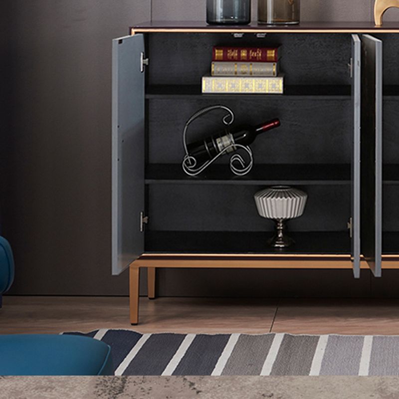 Modern eetbuffet met verstelbare planken Solid Wood Dining Server