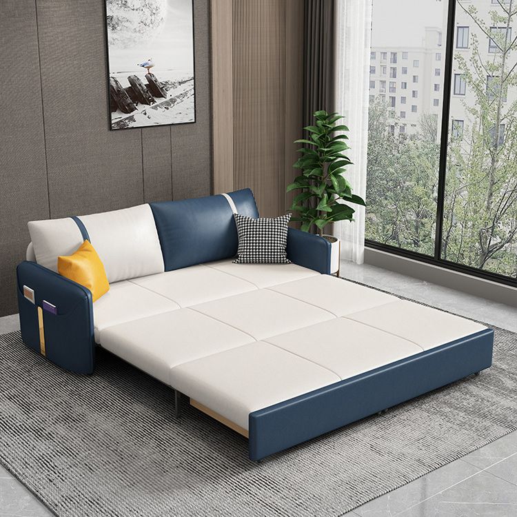 MODERNE 31,5 "H faux cuir carré de canapé de bras pour appartement