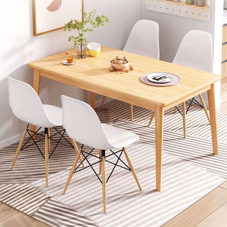 Solid Wood Contemporary Rectangle Table Wood Top Table for Kitchen Clearhalo ' dining_table' 'Dining Tables & Seating' 'Dining Tables' 'furn' 'furn_dining_table' 'Furniture' 'furniture_dining_table' 'Kitchen & Dining Furniture' 'kitchen&dining_furn' 'kitchen' 'kitchen_dining_table' 1200x1200_0e0deb89-4333-49cb-8809-d3a4d708a3dd