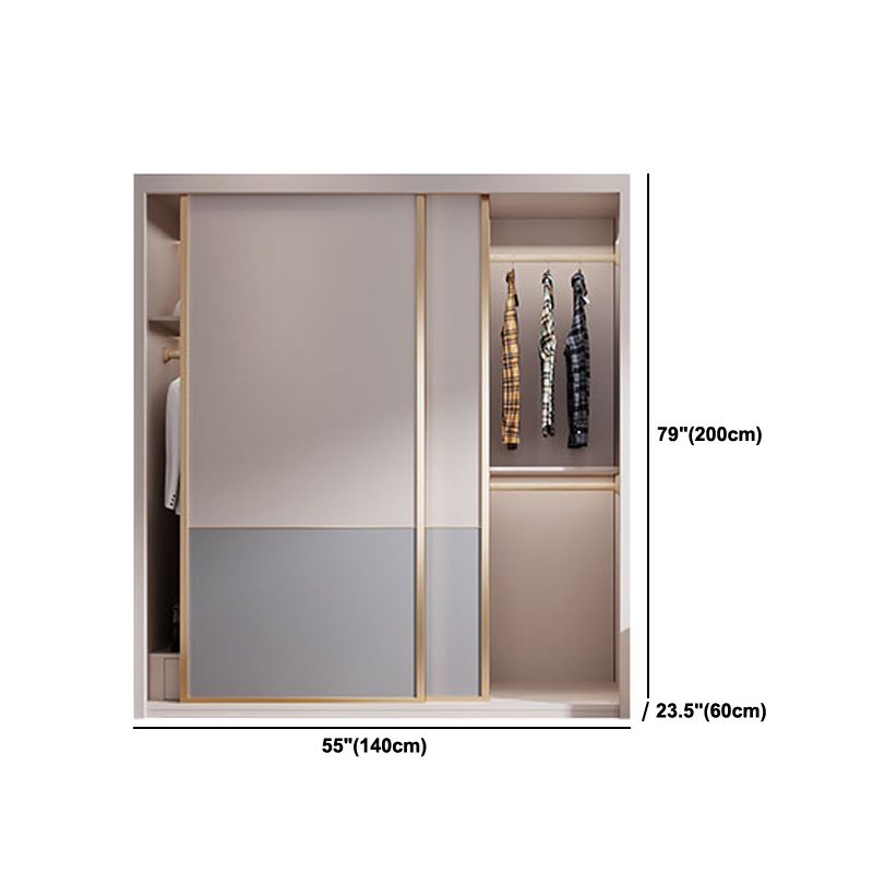 Glijdende houten garderobe kast eigentijdse garderobe armoire