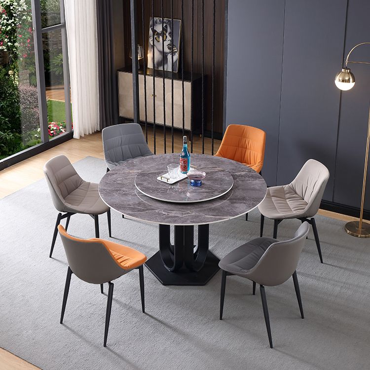 Industrial Metal Dining Room Chairs Armless Faux Leather Dining Chairs for Restaurant Use Clearhalo ' kitchen&dining_furn' 'Dining Chairs' 'Dining Tables & Seating' 'dining_chair' 'furn' 'furn_dining_chair' 'Furniture' 'furniture_dining_chair' 'Kitchen & Dining Furniture' 'kitchen' 1200x1200_0e0f590b-c201-4a39-afcc-110302975c55