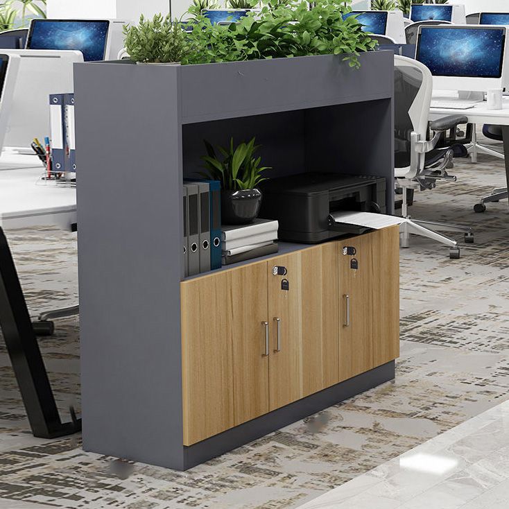 Archivo de estantes de almacenamiento lateral Bloqueo de madera Archivo moderno