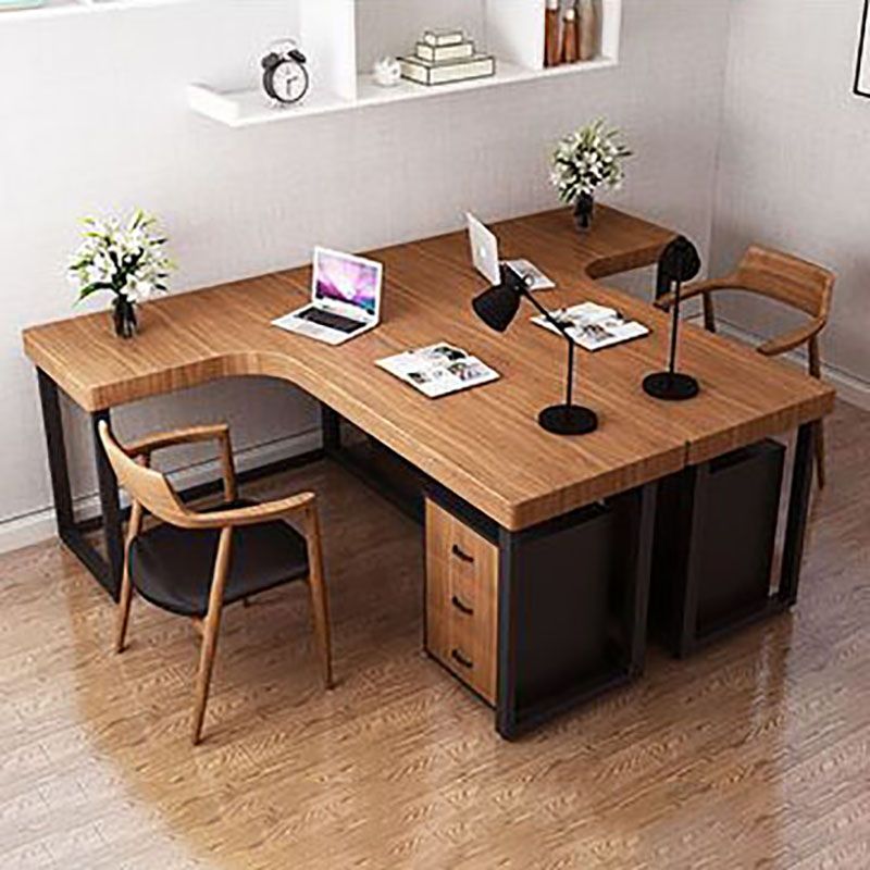 Home Contemporary Writing Desk 30" Height L-Shape Matte Finish Office Desk Clearhalo 'furn' 'furn_office_desk' 'Furniture' 'Office Desks' 'Office Furniture' 'office_desk' 1200x1200_0e11f918-c27f-4039-ac5e-b5df8cd94079
