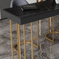 Table de bar rectangulaire de style Glam, ensemble de 1/2/3 pièces en pierre pour usage domestique