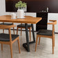 Juego de comedor rectangular de 1/2/5/7 piezas, mesa de comedor de madera maciza con sillas de cuero