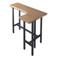 Industrial Black Iron Bar Table Wood Specialty Top 41.3"H Bistro Table for Living Room Clearhalo 'Bar Furniture' 'Bar Tables' 'bar_tables' 'furn' 'furn_bar_tables' 'Furniture' 'furniture_bar_tables' 'Kitchen & Dining Furniture' 1200x1200_0e130f6c-57a7-4a69-8b11-cee6eafa4e9a