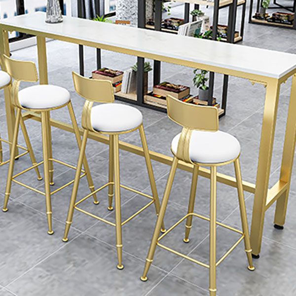 Glam Juego de mesa de bar de 1/2/5 piezas, mesa de bar rectangular con taburetes altos de metal para el hogar