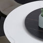 Contemporary Round Dining Table Sintered Stone Table with Black Pedestal Base,47.2"L x 27.6"W x 30"H Clearhalo ' dining_table' 'Dining Tables & Seating' 'Dining Tables' 'furn' 'furn_dining_table' 'Furniture' 'furniture_dining_table' 'Kitchen & Dining Furniture' 'kitchen&dining_furn' 'kitchen' 'kitchen_dining_table' 1200x1200_0e159033-56b7-4811-adcb-ce0cc22bb8f9
