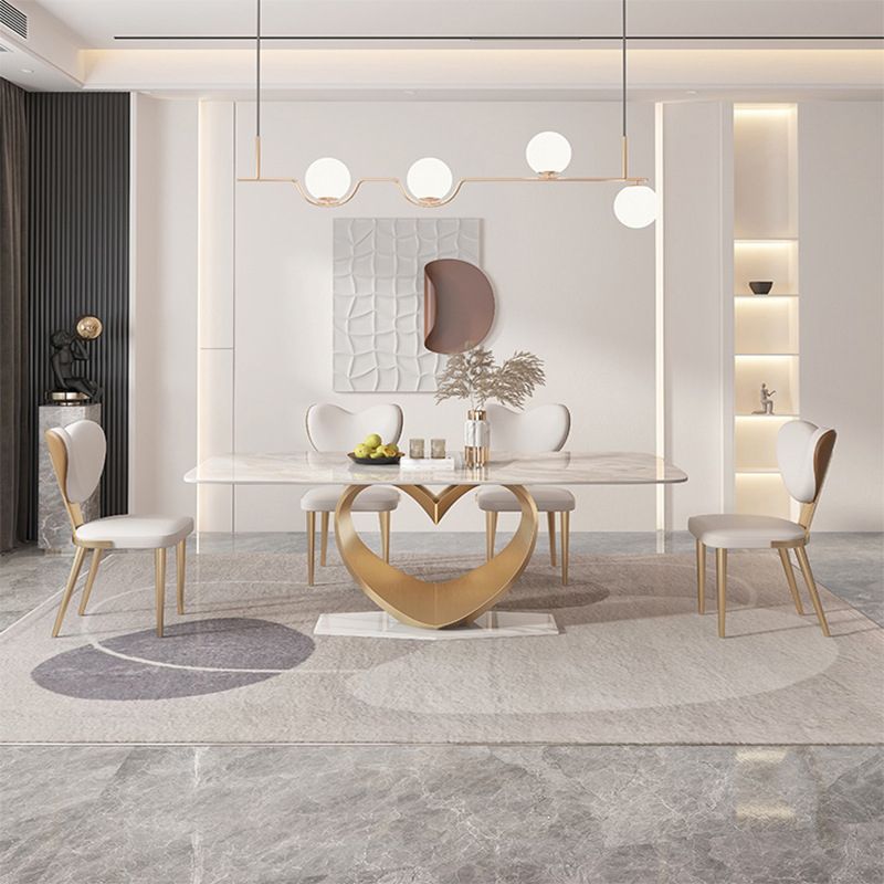 Luxury Sintered Stone Top Dining Set Rectangle 1/2/5/7 Pieces Dining Room Table Set