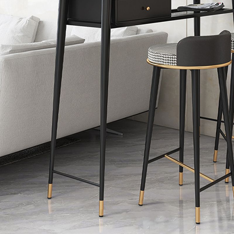 Industrial Marble Pub Table with Rectangle Table Top Legs Table - 41.3" H Clearhalo 'Bar Furniture' 'Bar Tables' 'bar_tables' 'furn' 'furn_bar_tables' 'Furniture' 'furniture_bar_tables' 'Kitchen & Dining Furniture' 1200x1200_0e174a17-3361-4083-9f0c-84cc82084c3c