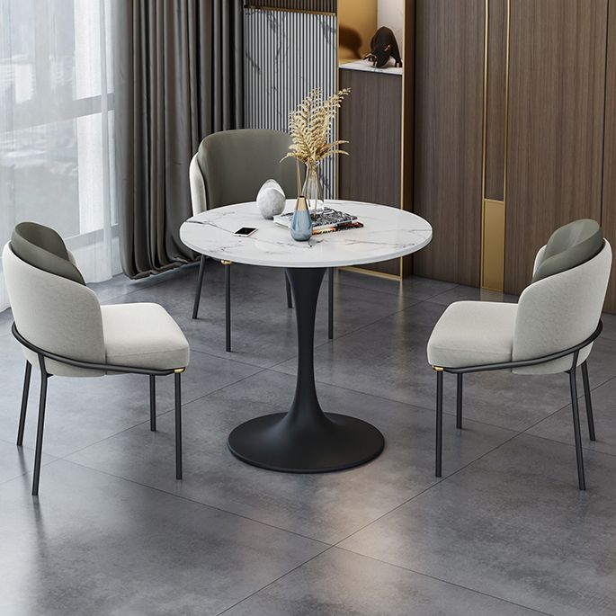 Round Stone Dining Table Simplicity Dining Room Collection with Tulip Base Clearhalo ' dining_table' 'Dining Tables & Seating' 'Dining Tables' 'furn' 'furn_dining_table' 'Furniture' 'furniture_dining_table' 'Kitchen & Dining Furniture' 'kitchen&dining_furn' 'kitchen' 'kitchen_dining_table' 1200x1200_0e19ab18-067d-473d-9886-b2dad3dba616