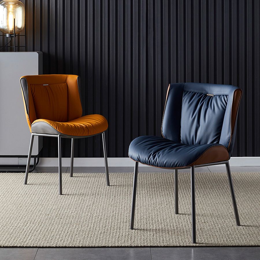 Home Scandinavian Side Chair Upholstered Wingback Metal Dining Room Chair Clearhalo ' kitchen&dining_furn' 'Dining Chairs' 'Dining Tables & Seating' 'dining_chair' 'furn' 'furn_dining_chair' 'Furniture' 'furniture_dining_chair' 'Kitchen & Dining Furniture' 'kitchen' 1200x1200_0e1c0c3e-b081-4484-ad1e-4b73745247e1