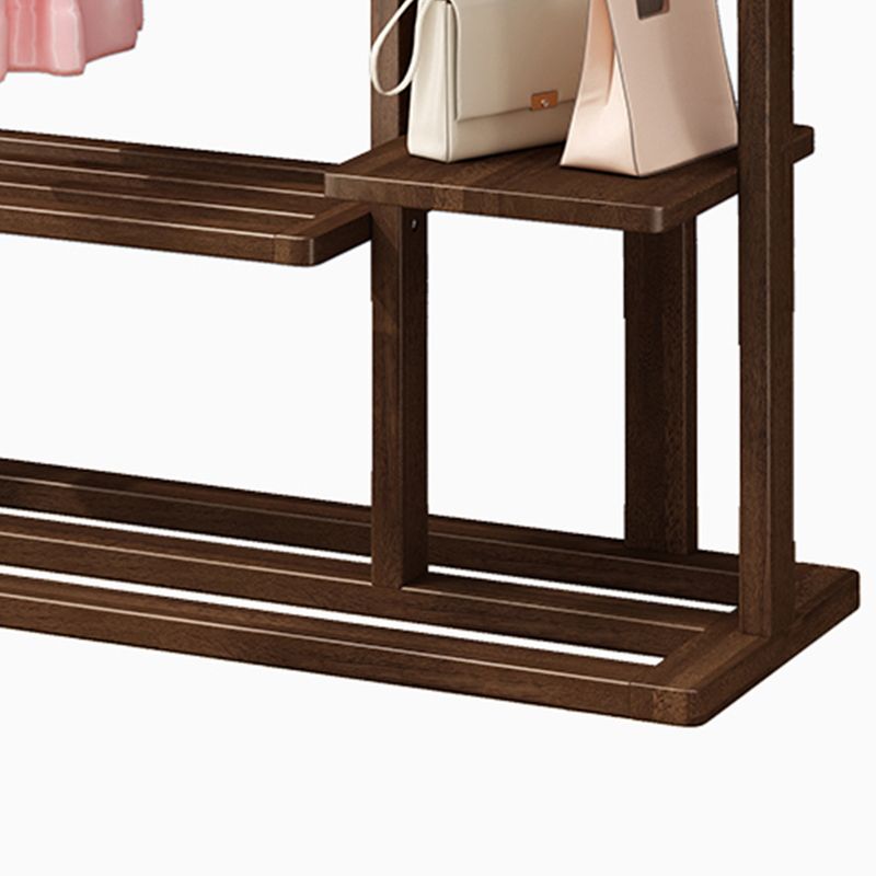 Armadio per la camera da letto del guardaroba in legno in stile moderno con asta di abbigliamento