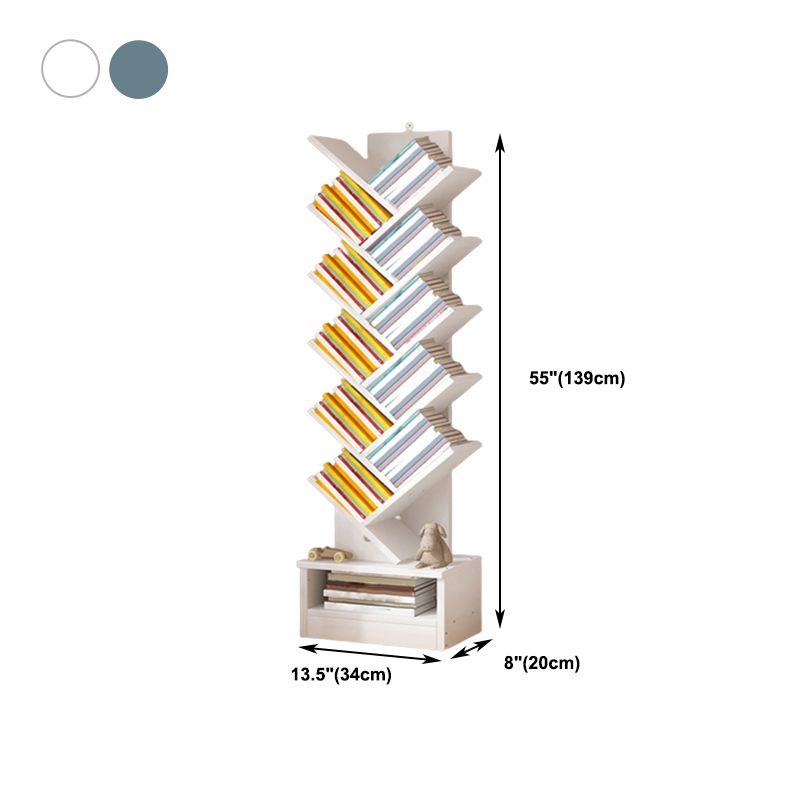 Multiple Colors Modern Style Bookshelf Wood Bookcase for Home