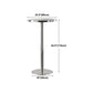 Modern Silver Metal Counter Table with Round Table Top Silver Pedestal Table Clearhalo 'Bar Furniture' 'Bar Tables' 'bar_tables' 'furn' 'furn_bar_tables' 'Furniture' 'furniture_bar_tables' 'Kitchen & Dining Furniture' 1200x1200_0e1d1967-156e-49ab-bec4-127600b3457b