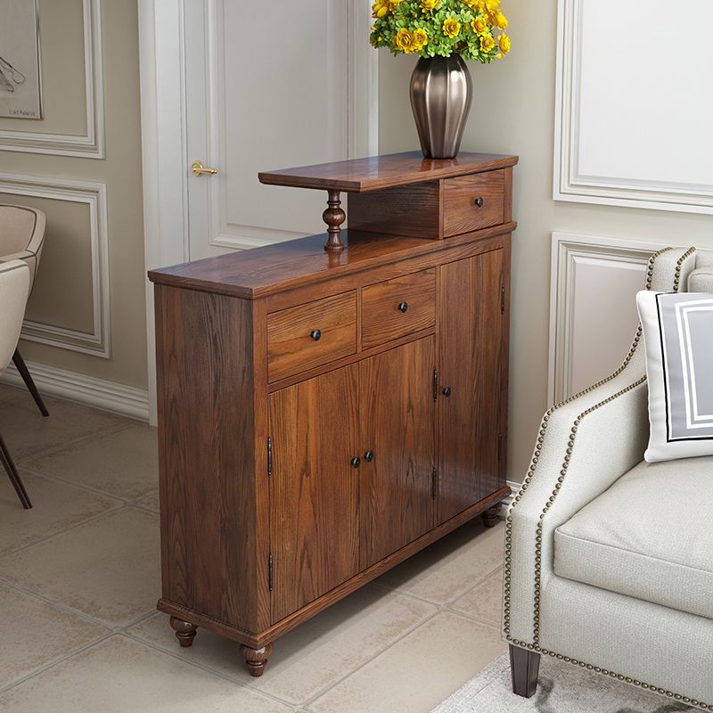 Distressed Wood Cabinet Wood 3 - Doors and 3 - Drawer Accent Cabinet Clearhalo 'Cabinets & Chests' 'cabinets_chests' 'furn' 'furn_cabinets_chests' 'Furniture' 'Living Room Furniture' 1200x1200_0e20cf91-9f3e-4c40-a0d6-d4b2d21f0fe4