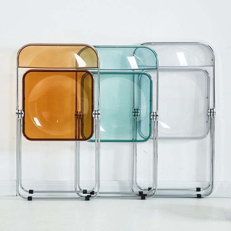 Modern Indoor-Outdoor Chair Home Metal Side Chair Folding Open Back Dining Side Chair Clearhalo ' kitchen&dining_furn' 'Dining Chairs' 'Dining Tables & Seating' 'dining_chair' 'furn' 'furn_dining_chair' 'Furniture' 'furniture_dining_chair' 'Kitchen & Dining Furniture' 'kitchen' 1200x1200_0e2134f4-a634-49a0-b1bc-aeb652ff9e0d