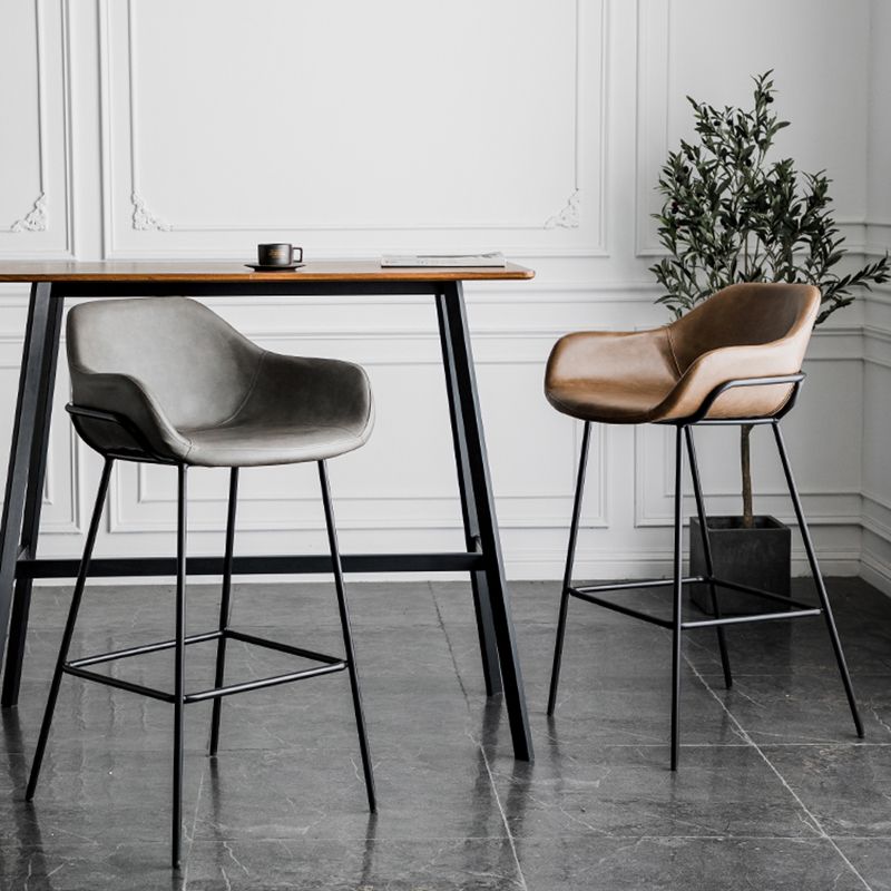 Bucket Low Back Bar Stool Leather Armed Counter Height Stools Clearhalo 'Bar Furniture' 'Bar Stools' 'bar_stools' 'furn' 'furn_bar_stools' 'furniture_bar_stools' 'Kitchen & Dining Furniture' 'kitchen&dining_furn' 'kitchen' 'kitchen_furn' Furniture' 1200x1200_0e21b329-4ac6-4c52-8d39-b45127e71610