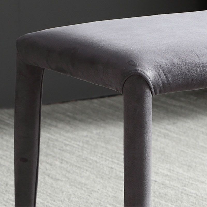 Contemporary Upholstered Bench Rectangle Seating Bench in Gray with 4 Legs Clearhalo 'Benches' 'Chairs & Seating' 'furn' 'furn_benches' 'Furniture' 'Living Room Furniture' 1200x1200_0e231cd5-8820-4451-bd14-3ce09db52996