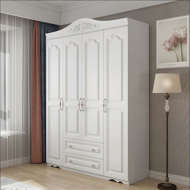 White French Country Wardrobe Armoire Engineered Wood Wardrobe Clearhalo 'Armoires & Wardrobes' 'armoires_wardrobes' 'Bedroom Furniture' 'furn' 'furn_armoires_wardrobes' 'Furniture' 1200x1200_0e250ba0-d1a4-46cc-8b0e-e391e48660f6