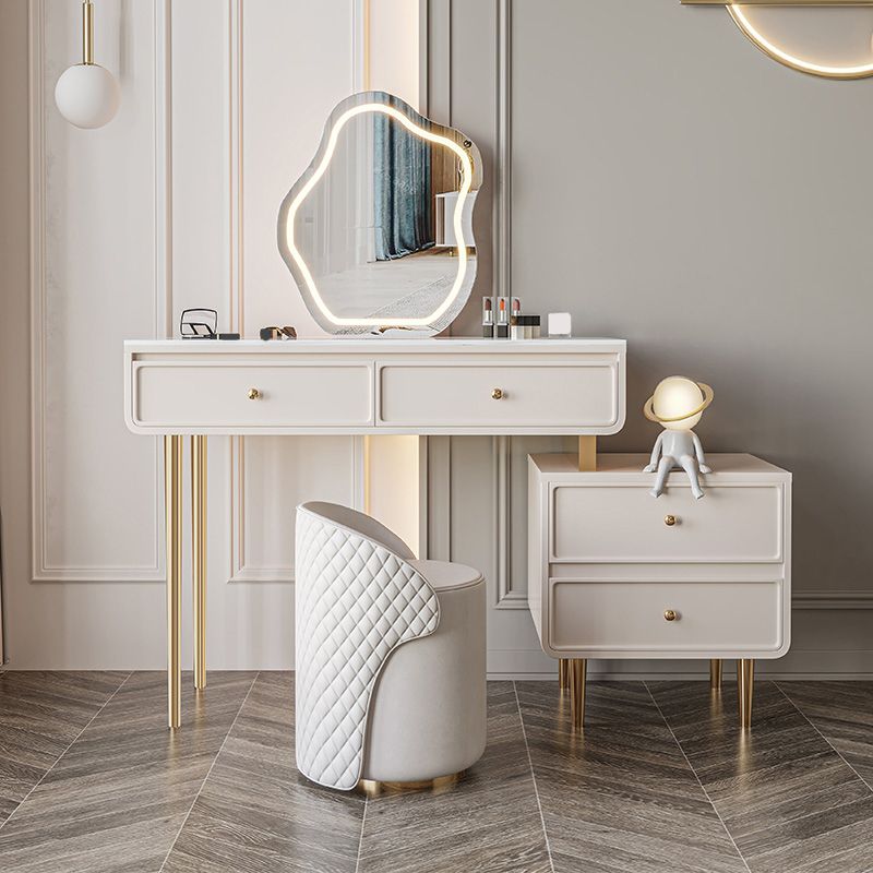 Glam Slate Top Vanity Dressing Table Solid Wood Vanity Desk with Drawers Clearhalo 'Bedroom Furniture' 'furn' 'furn_makeup_vanities' 'Furniture' 'Makeup Vanities' 'makeup_vanities' 1200x1200_0e25ad7c-03d8-45ee-bda0-f94cc267e917