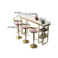 White Stone Bar Table Traditional Luxury Rectangle Bar Dining Table with Sled Base Clearhalo 'Bar Furniture' 'Bar Tables' 'bar_tables' 'furn' 'furn_bar_tables' 'Furniture' 'furniture_bar_tables' 'Kitchen & Dining Furniture' 1200x1200_0e2703e6-5413-4426-8b91-579d90ecc1f8