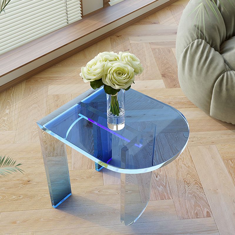 14" Wide Glam Side Table 3 Legs Acrylic Accent Side Table for Bedroom