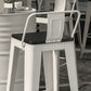1/3/4 Pieces Industrial Bar Stool and Table Set White Iron Bar Set