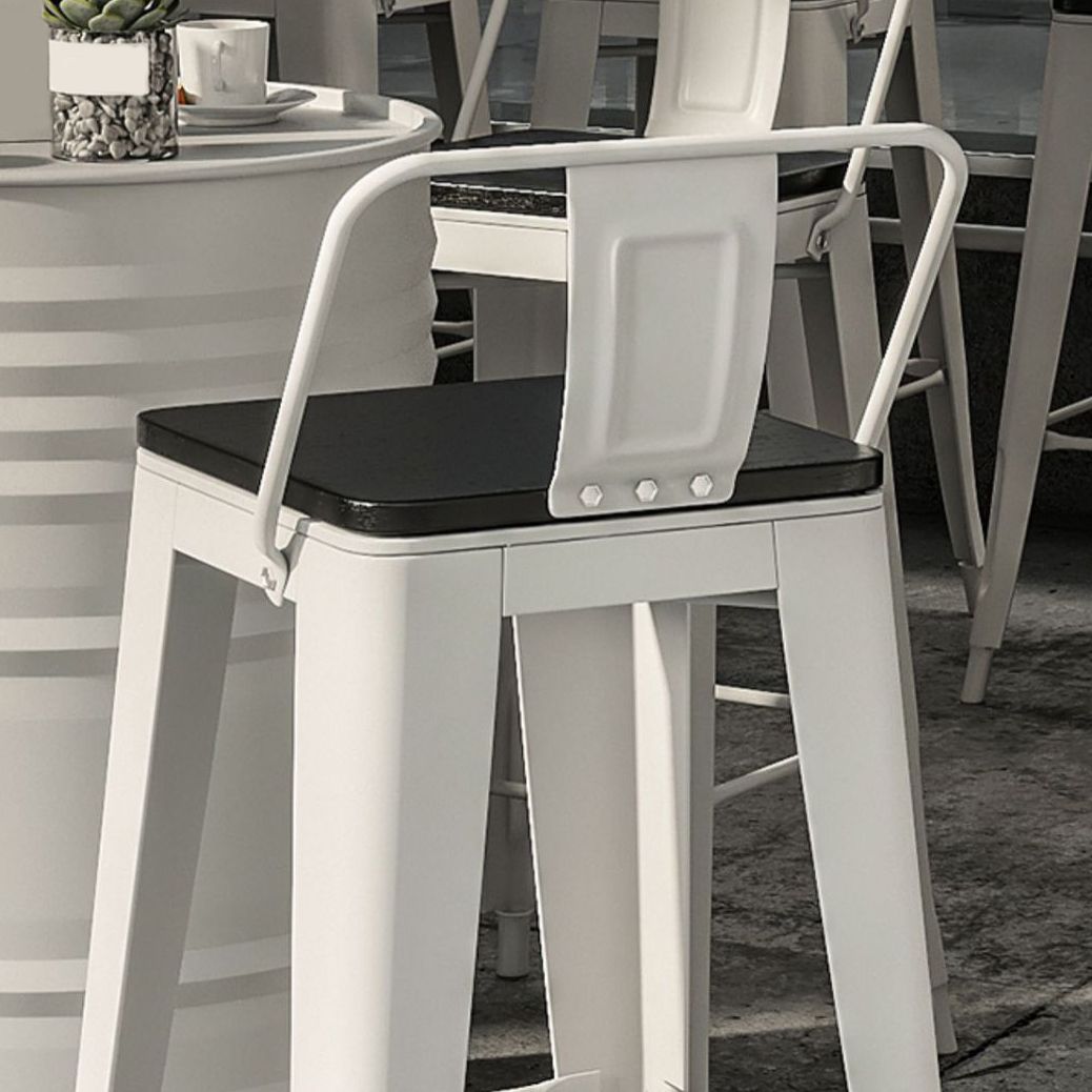 1/3/4 Pieces Industrial Bar Stool and Table Set White Iron Bar Set
