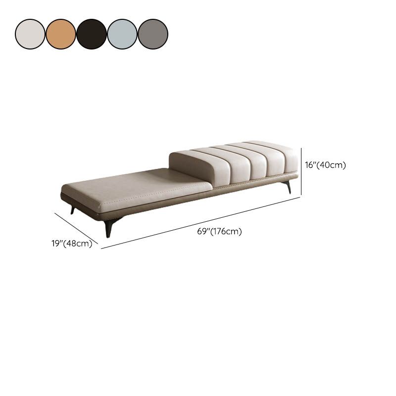 Modern Entryway Bench Rectangle Seating Bench with Upholstered and Metal Base Clearhalo 'Benches' 'Chairs & Seating' 'furn' 'furn_benches' 'Furniture' 'Living Room Furniture' 1200x1200_0e2983eb-2c5b-4f81-b08e-2696c7924f54