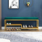 Glam 14" W Seating Bench Cushioned Rectangle Shoe Storage Entryway and Bedroom Bench Clearhalo 'Benches' 'Chairs & Seating' 'furn' 'furn_benches' 'Furniture' 'Living Room Furniture' 1200x1200_0e2c64b7-bdde-43c1-a630-e93935ae2d3d