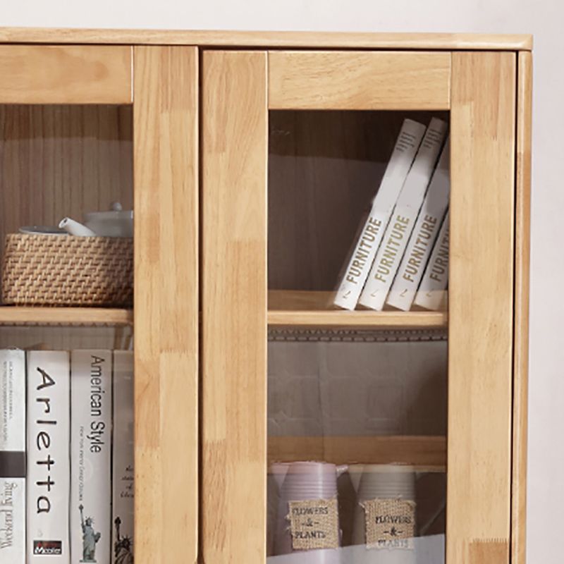 Glass Door Accent Cabinet 76.77" Tall Wood Cabinet with Drawers Clearhalo 'Cabinets & Chests' 'cabinets_chests' 'furn' 'furn_cabinets_chests' 'Furniture' 'Living Room Furniture' 1200x1200_0e2d2e01-515c-4c97-a5c8-dd650fde1a09