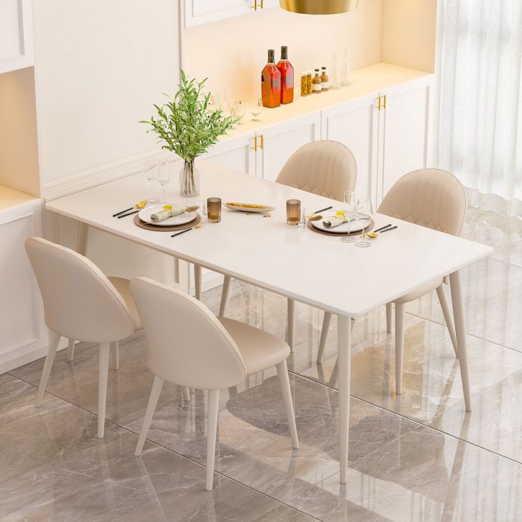 Rectangle Dining Table Contemporary 4 Legs Dining Site Table Clearhalo 'Dining Tables & Seating' 'Dining Tables' 'dining_table' 'furn' 'furn_dining_table' 'Furniture' 'Kitchen & Dining Furniture' 1200x1200_0e2d3178-6784-4e81-907c-77e2e045dd2d