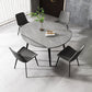 Modern Stone Round Table Standard Height Dining Table with 4 Legs Clearhalo 'Dining Tables & Seating' 'Dining Tables' 'dining_table' 'furn' 'furn_dining_table' 'Furniture' 'Kitchen & Dining Furniture' 1200x1200_0e3352f9-1224-4361-af0e-22d412cf5cb8