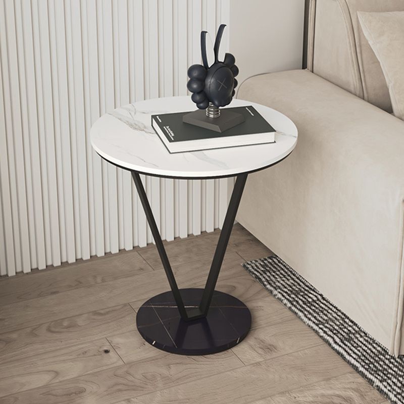 19"W Contemporary Corner Table Metal Round Accent Side Table Clearhalo 'Coffee & Accent Tables' 'End & Side Tables' 'end_side_tables' 'furn' 'furn_end_side_tables' 'Furniture' 'Living Room Furniture' 1200x1200_0e337426-c28c-4a90-a2a3-4d1c4b9d927e