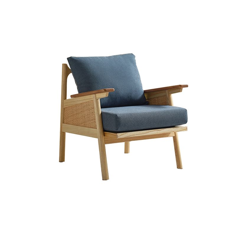 Sedia a braccio di velluto largo 29,92 "braccia in legno massiccio incluso la sedia per la camera da letto