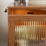 2 cajones de madera sólida Moderna noche de almacenamiento Cajón de almacenamiento Noche en natural