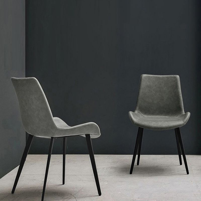 Modern Style Faux Leather Chair 20'' Wide Parsons Dining Chair for Home Use Clearhalo ' kitchen&dining_furn' 'Dining Chairs' 'Dining Tables & Seating' 'dining_chair' 'furn' 'furn_dining_chair' 'Furniture' 'furniture_dining_chair' 'Kitchen & Dining Furniture' 'kitchen' 1200x1200_0e352d47-ec4a-4473-ad2c-db7dfb0d411c