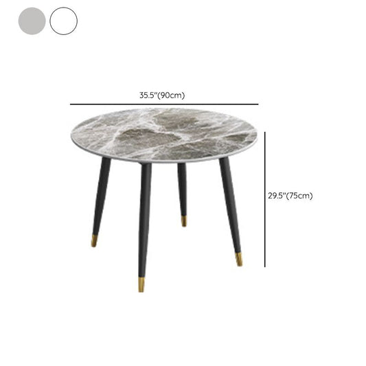 Table à manger en pierre rond de 1/5 pièces modernes pour salon