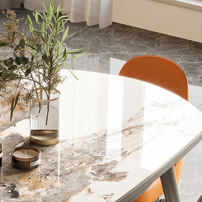 4-foot Stone Dinette Table Contemporary Round Dining Table with Drop Leaf Clearhalo ' dining_table' 'Dining Tables & Seating' 'Dining Tables' 'furn' 'furn_dining_table' 'Furniture' 'furniture_dining_table' 'Kitchen & Dining Furniture' 'kitchen&dining_furn' 'kitchen' 'kitchen_dining_table' 1200x1200_0e367dfb-5c01-4ad3-8061-3c61a2abbffa