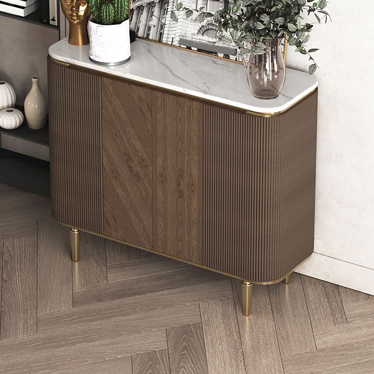 Glam Side Board Marble Sideboard Cabinet with Doors for Kitchen Clearhalo 'buffet_sideboard' 'Buffets & Sideboards' 'furn' 'furn_buffet_sideboard' 'Furniture' 'Kitchen & Dining Furniture' 1200x1200_0e36d6ff-a359-4872-a52f-a4c6b2e1f84d