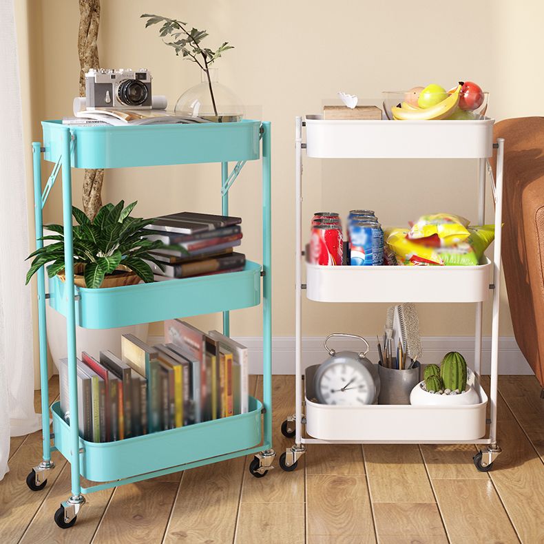 Hedendaagse metal etagere boekenplank stapelbare open boekenkast met caster wielen