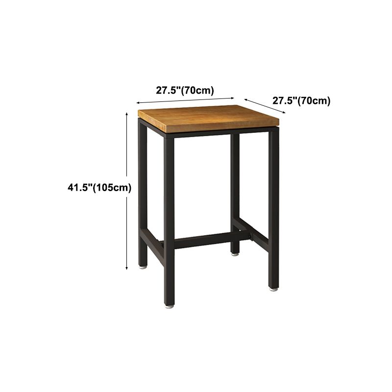 Industrial Wood Indoor Pub Bar Table Black Iron Bar Dining Table with 4-Prong Pedestal Clearhalo 'Bar Furniture' 'Bar Tables' 'bar_tables' 'furn' 'furn_bar_tables' 'Furniture' 'furniture_bar_tables' 'Kitchen & Dining Furniture' 1200x1200_0e380a6e-ff2c-455e-a6a5-ea2ea35d304c