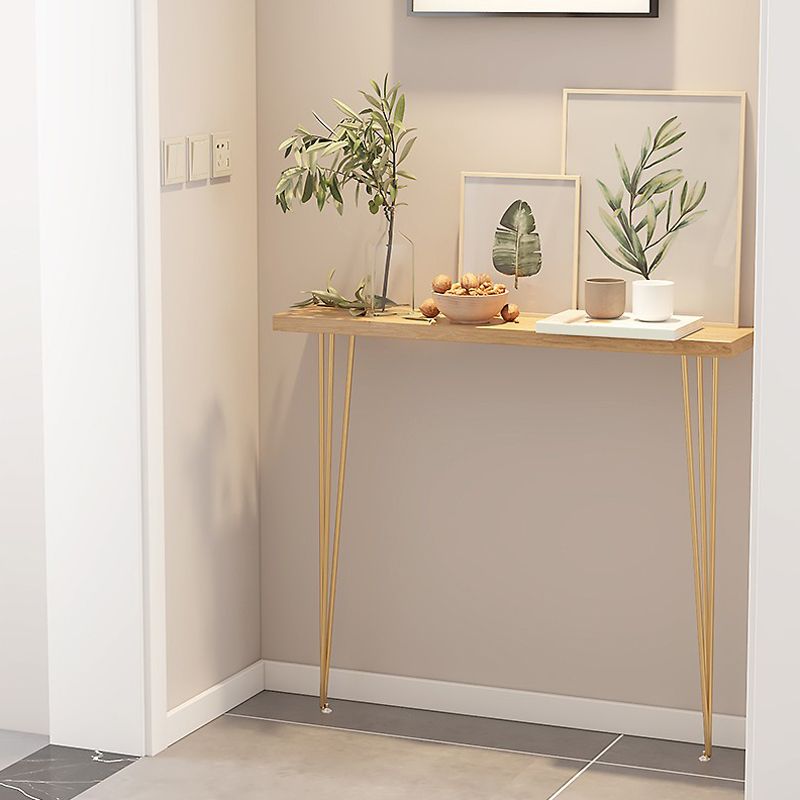 Rectangle Shape Contemporary Console Table Natural Console Sofa Table with 2 Legs