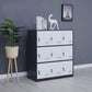 Modern Storage Cabinet with Hinged Doors Metal Non-Hanging Armoire for Bathroom