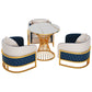 Set da pranzo Glam in pietra sinterizzata Set tavolo da pranzo rotondo 1/2/3/4/5 pezzi per uso domestico