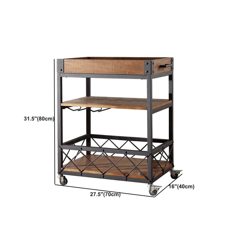 31,50 "Trolly da cucina tradizionale in cima al carrello in legno per sala da pranzo