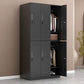 Metal Industrial Cabinet with Hinged Door Black Steel Storage Cabinet for Home Clearhalo 'Armoires & Wardrobes' 'armoires_wardrobes' 'Bedroom Furniture' 'furn' 'furn_armoires_wardrobes' 'Furniture' 1200x1200_0e3d1dc5-0f97-4c63-80d8-8fefeaae0eb8