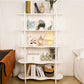 Libreria moderna bianca ingegnerizzato in legno Multi -tiers Etagere Open Bookshelf per Home Office